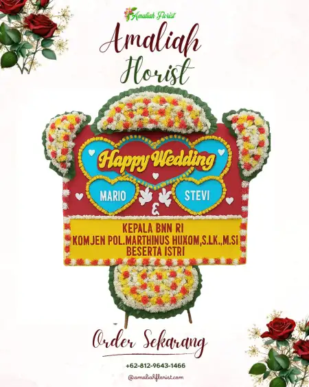 Papan Bunga Pernikahan Padang Raya